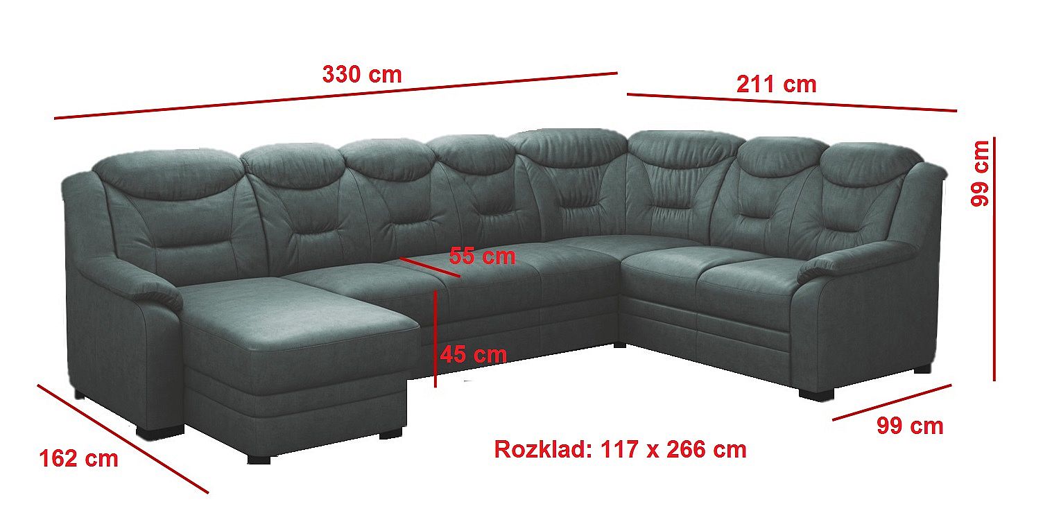 Sedací souprava MARCUS REC-3F-RE-2SK LEVÁ - Obrázek 5